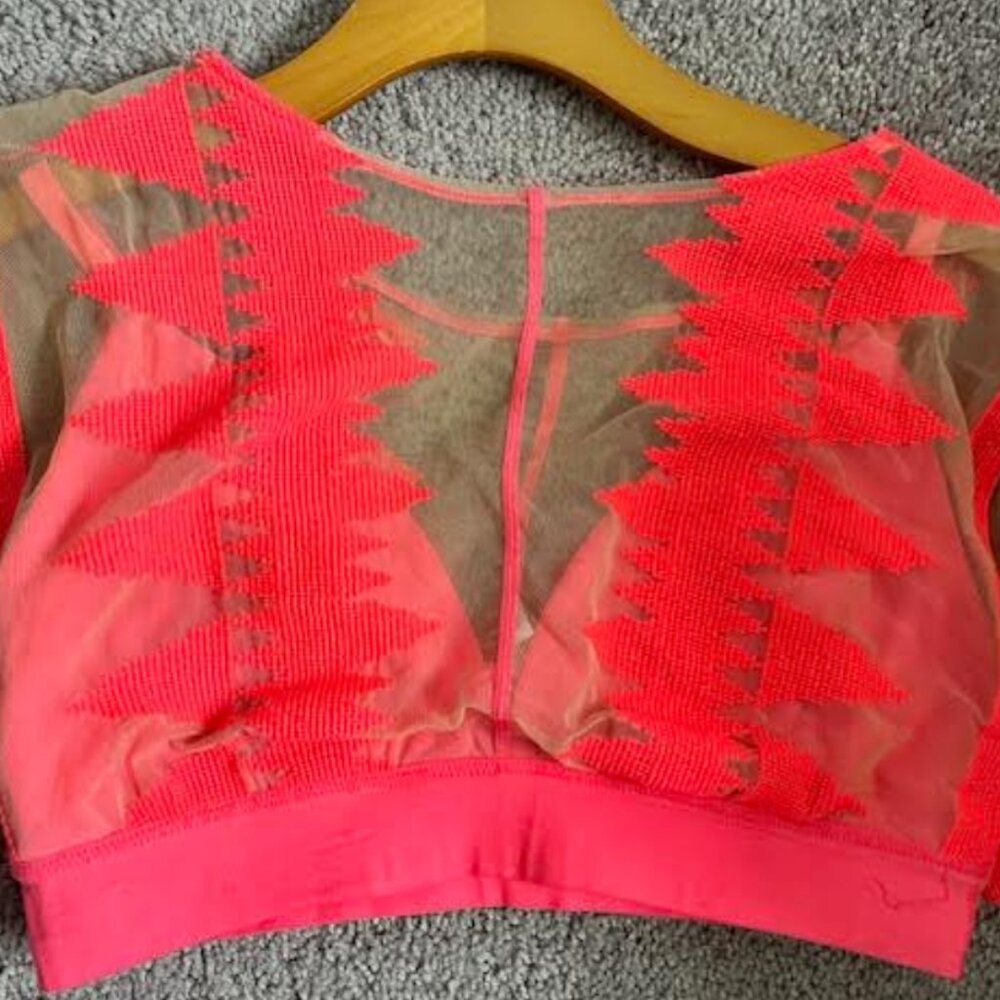 Free People Hot Pink Yoga Crop Top